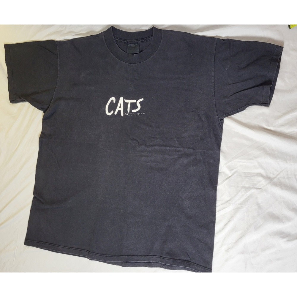 Vtg 1991 CATS The Musical Tee - XL - Touch of Gold - Iconic Eyes Graphic